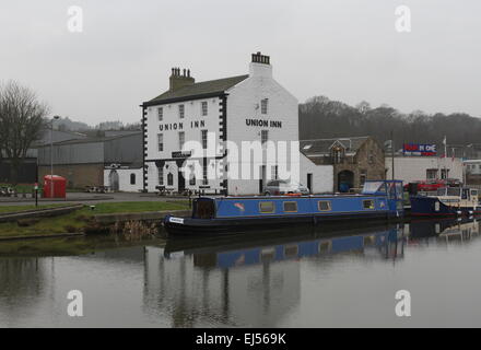 Union Inn neben der Forth-and-Clyde-Kanal falkirk Schottland März 2015 Stockfoto