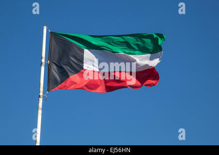 Nationalflagge von Kuwait, Naher Osten Stockfoto
