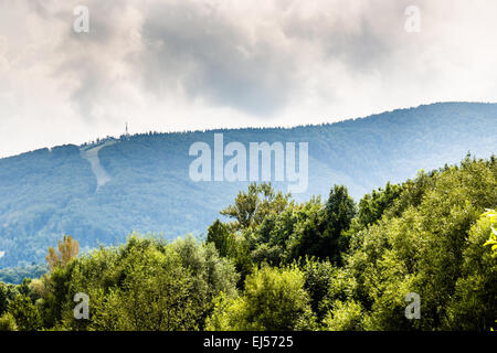 Panorama Rownica von Ustroń in Polen Stockfoto