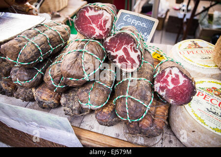 Frankreich Französisch Wurst Stall, im Freien stand, Frankreich, Europa Stockfoto