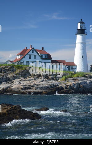 Portland Head Leuchtturm in Maine Stockfoto