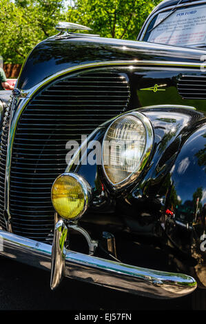 1938 Delux Ford Fordor, Oldtimer Show, Armstrong Straße, Altstadt Fairfax, Virginia Stockfoto