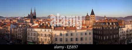 Panorama des Clermont-Ferrand City Center, Fransa Stockfoto