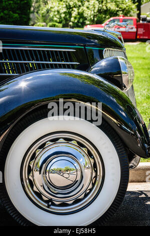 1936 Ford Delux, Roadster, Oldtimer Show, Armstrong Straße, Altstadt Fairfax, Virginia Stockfoto