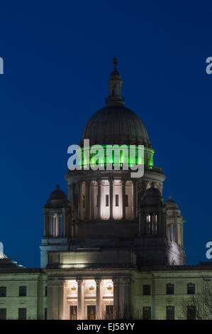 Rhode Island State Capitol in der Abenddämmerung, Providence, Rhode Island Stockfoto