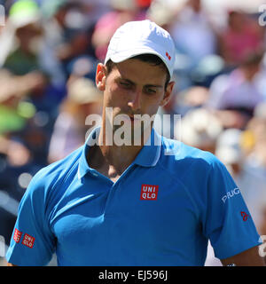 Indische Brunnen, Kalifornien, USA. 21. März 2015. Tennisspieler Novak Djokovic (Serbien) Niederlagen Brite Andy Murray im Halbfinale der Herren Einzel bei der BNP Paribas Open (Partitur 6-2 6-3). Bildnachweis: Werner Fotos/Alamy Live-Nachrichten Stockfoto