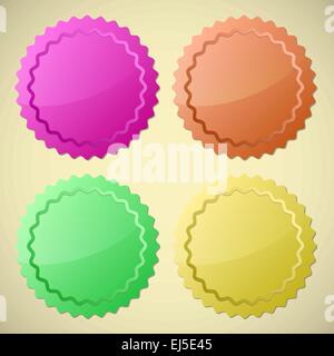 Bunter Kreis Etiketten, Vektor-illustration Stock Vektor