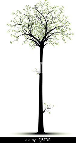 Großer Baum Silhouette. Vektor-Bild Stock Vektor