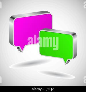 Satz von 3D Rede Symbol, Vektor-illustration Stock Vektor