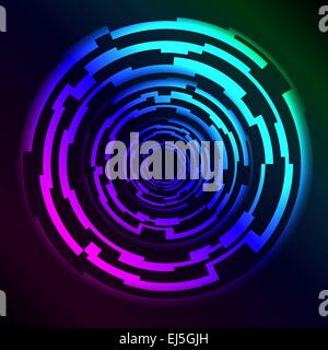 Hi-Tech-HUD-Ringe mit Plasma-Effekt, Vektor-illustration Stock Vektor