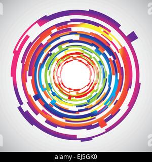 Abstrakte Technologie bunte Kreise Hintergrund, Vektor-illustration Stock Vektor