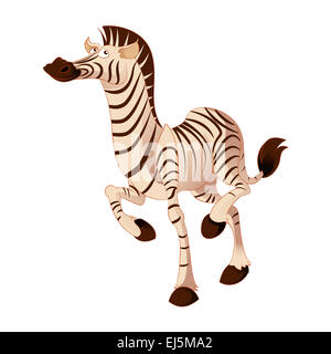 Vektor-Bild eines Cartoon-glücklich-Zebras Stockfoto