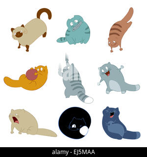 Vektor-Bild der Katze Ikonensammlung Stockfoto
