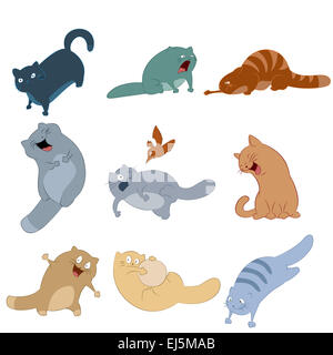 Vektor-Bild der Katze Ikonensammlung Stockfoto