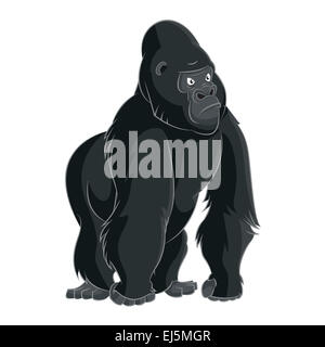 Vektor-Bild des großen Cartoon dunkle gorilla Stockfoto