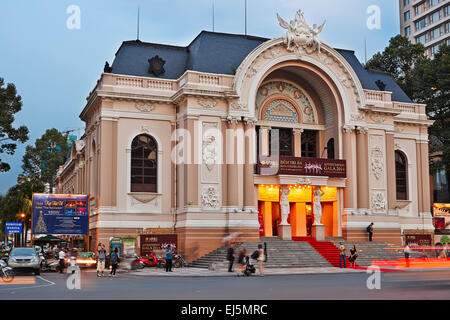 Stadttheater (Opernhaus Saigon). Ho-Chi-Minh-Stadt, Vietnam. Stockfoto