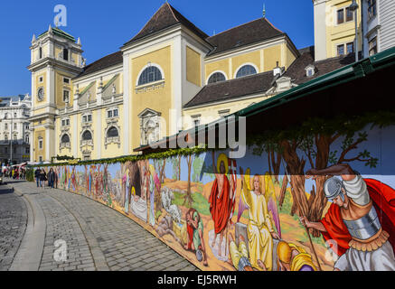 Wien, Freyung, Altwiener Ostermarkt, Wiener Ostermarkt, Tiroler Fastenkrippe, Österreich Stockfoto