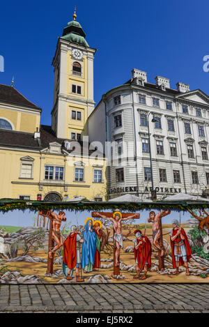 Wien, Freyung, Altwiener Ostermarkt, Wiener Ostermarkt, Tiroler Fastenkrippe, Österreich Stockfoto