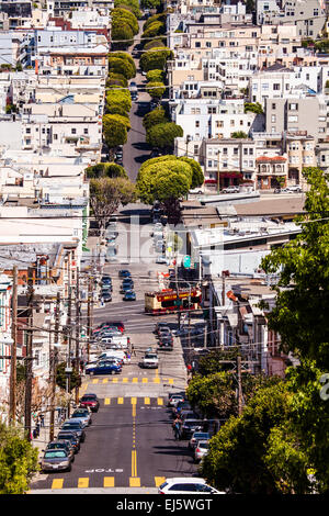 Viertel von typischen San Francisco, California Stockfoto