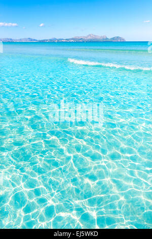 Mallorca Can Picafort Strand in Alcudia Bucht auf Mallorca Balearen Spanien Stockfoto