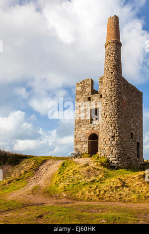 Greenburrow Motor Pumpenhaus im historischen Ding Dong Mine Cornwall England UK Europe Stockfoto