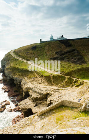 Anvil Point Leuchtturm in der Nähe von Durlston Head, Dorset Stockfoto