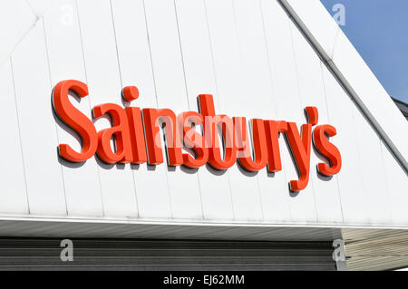 Sainsbury Zeichen Stockfoto