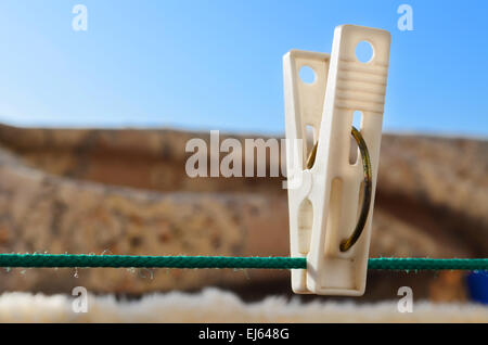 Wäscheklammern Stockfoto