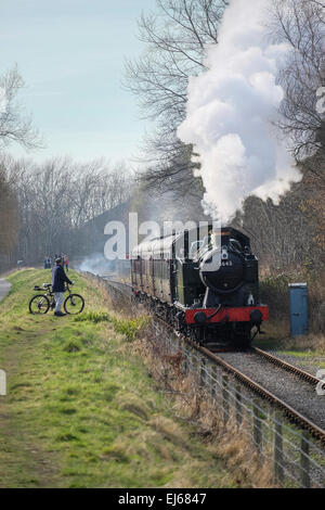 Preston, Lancashire, UK. 22. März 2015.  Die Great Western Railways 0-6-2 t 5643 Lokomotive wurde 1925 gebaut und ist hier zu sehen auf der Ribble Dampfeisenbahn in Preston. Bildnachweis: Paul Melling/Alamy Live-Nachrichten Stockfoto