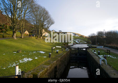 Schloss 31, Lightbank Schloss, auf dem Rochdale Kanal, in der Nähe von Walsden, Todmorden, Calderdale, West Yorkshire, England, UK Stockfoto