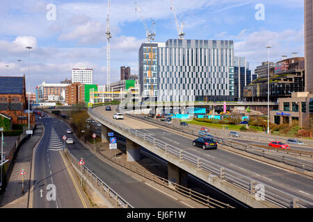Autobahn M8 bis Charing Cross, Glasgow, Schottland, Großbritannien reisen Stockfoto