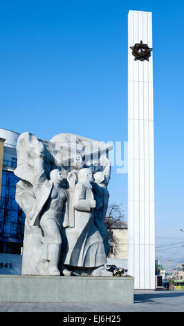 Siegesplatz in Ryazan, Russland. Dem zweiten Weltkrieg, 1939-1945 Memorial, Architekten Sidorkin N.E., N. Istomin und Bildhauer Gorbunov Stockfoto