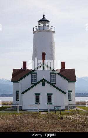 Neue Dungeness Licht Station - Dungeness Spit Dungeness National Wildlife Refuge, Sequim, Clallam County, Washington, USA Stockfoto