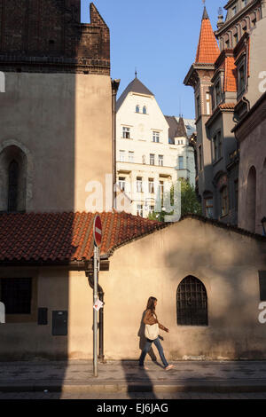 Alte neue Synagoge, Prag, Tschechische Republik Stockfoto