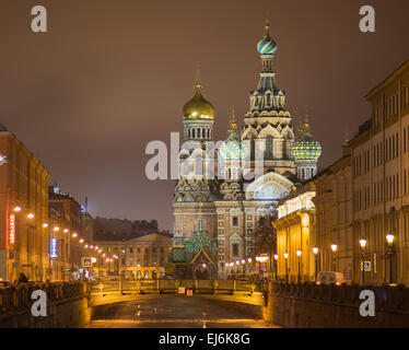 Kirche des Retters auf Blut, St. Petersburg, Russland Stockfoto