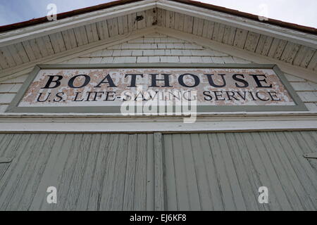 Assateague Island Bootshaus Stockfoto