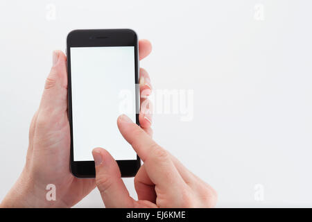 Mann mit smartphone Stockfoto