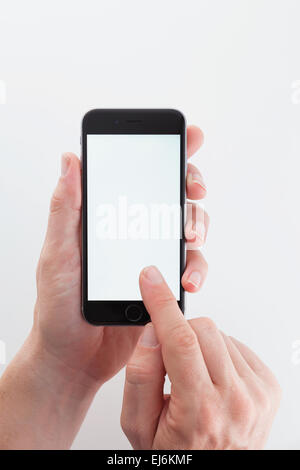 Mann mit smartphone Stockfoto