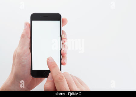 Mann mit smartphone Stockfoto