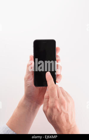 Mann mit smartphone Stockfoto
