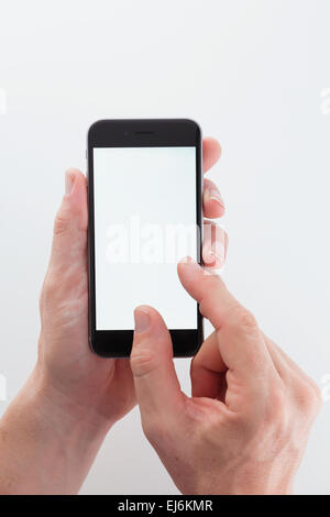 Mann mit smartphone Stockfoto