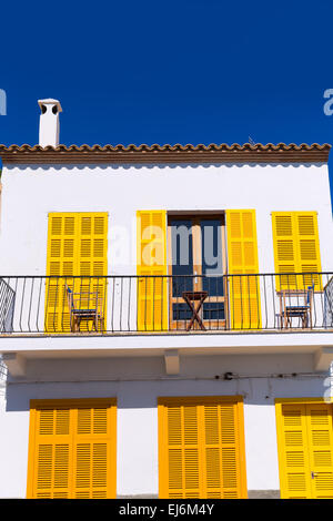 Mallorca Cala Ratjada Fassaden Rajada in Capdepera Mallorca Stockfoto