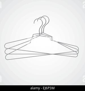 Reihe von Metall-Hänger, Vektor-illustration Stock Vektor