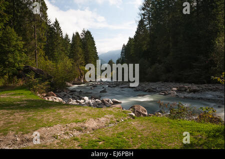 Gebirgsfluss in Genova Tal Stockfoto
