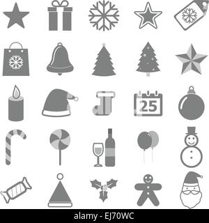 Weihnachts-Icons auf weißem Hintergrund, Lager Vektor Stock Vektor