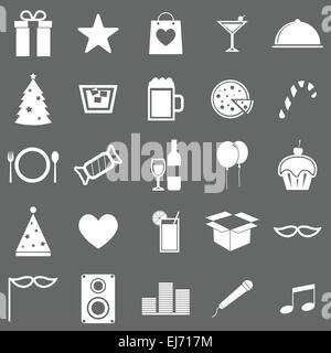 Party Icons auf grauem Hintergrund, Lager Vektor Stock Vektor