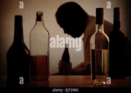 Alkoholismus Stockfoto