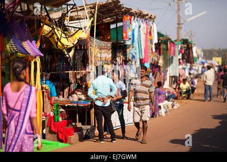 Anjuna Markt, Anjuna, Goa, Indien, Asien Stockfoto