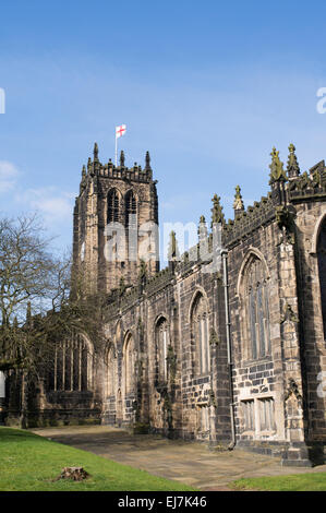 Kirche des Hl. Johannes dem Täufer Halifax Münster, West Yorkshire, Großbritannien Stockfoto