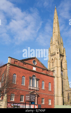 Quadratische Kapelle Mitte für die Künste, Halifax, West Yorkshire, Großbritannien Stockfoto